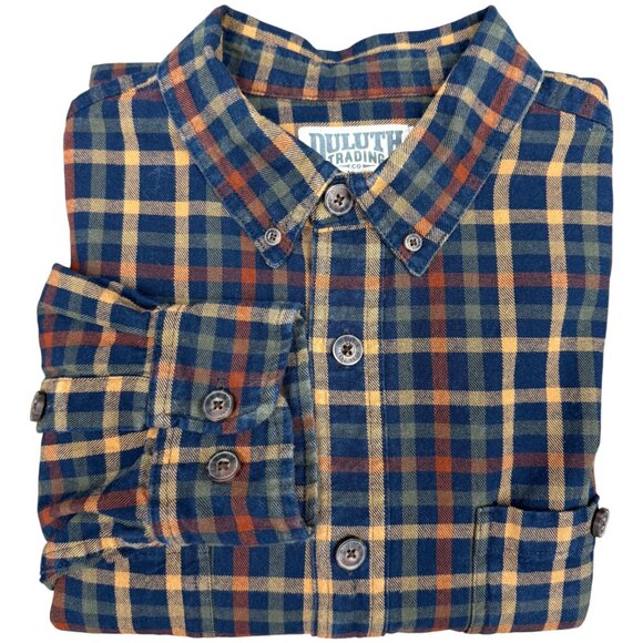 EUC Men's DULUTH TRADING Free Swingin' Relaxed Fit‎ Flannel Shirt | Size L - Picture 1 of 13